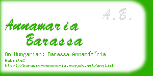 annamaria barassa business card